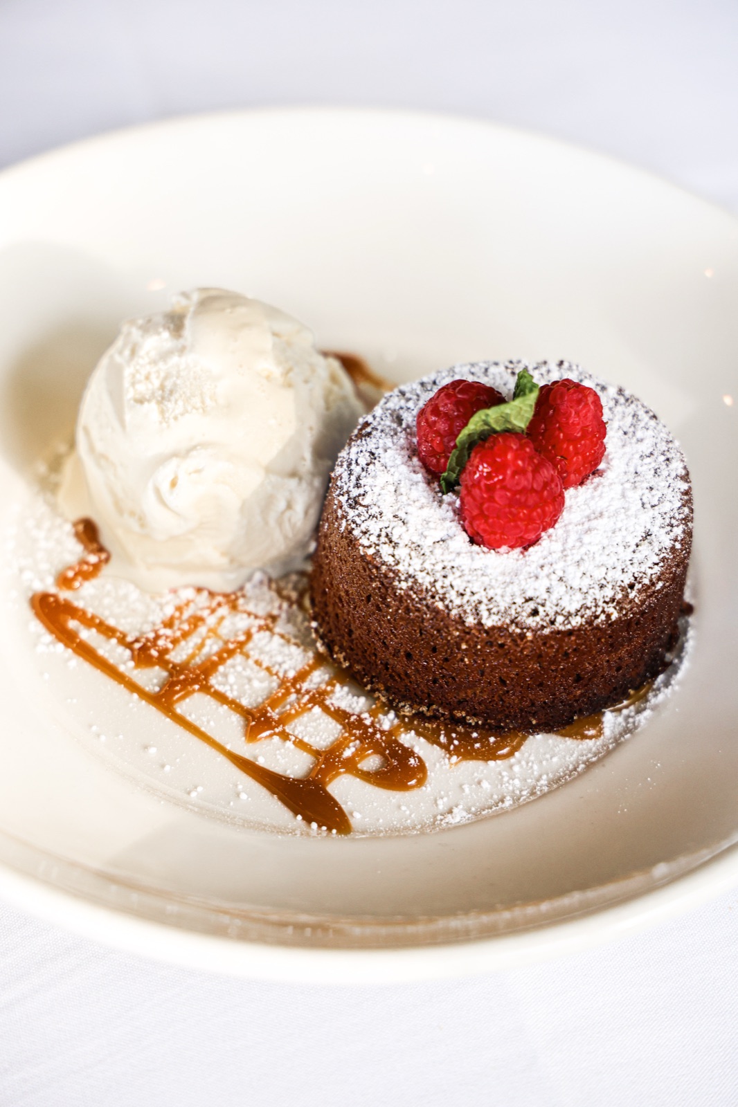 Chocolate lava cake dessert